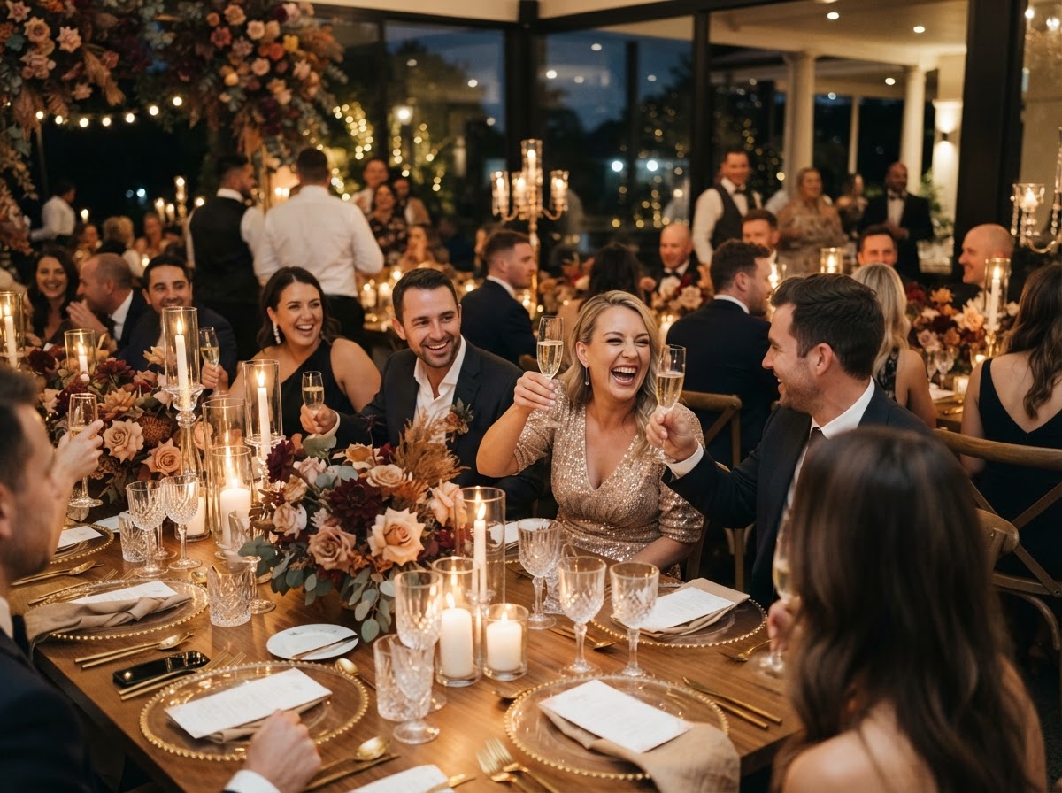 Guests celebrating at a Black Silk Events production
